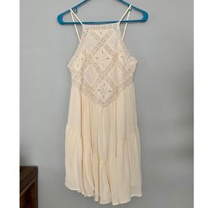 American Eagle cream Babydoll fit dress